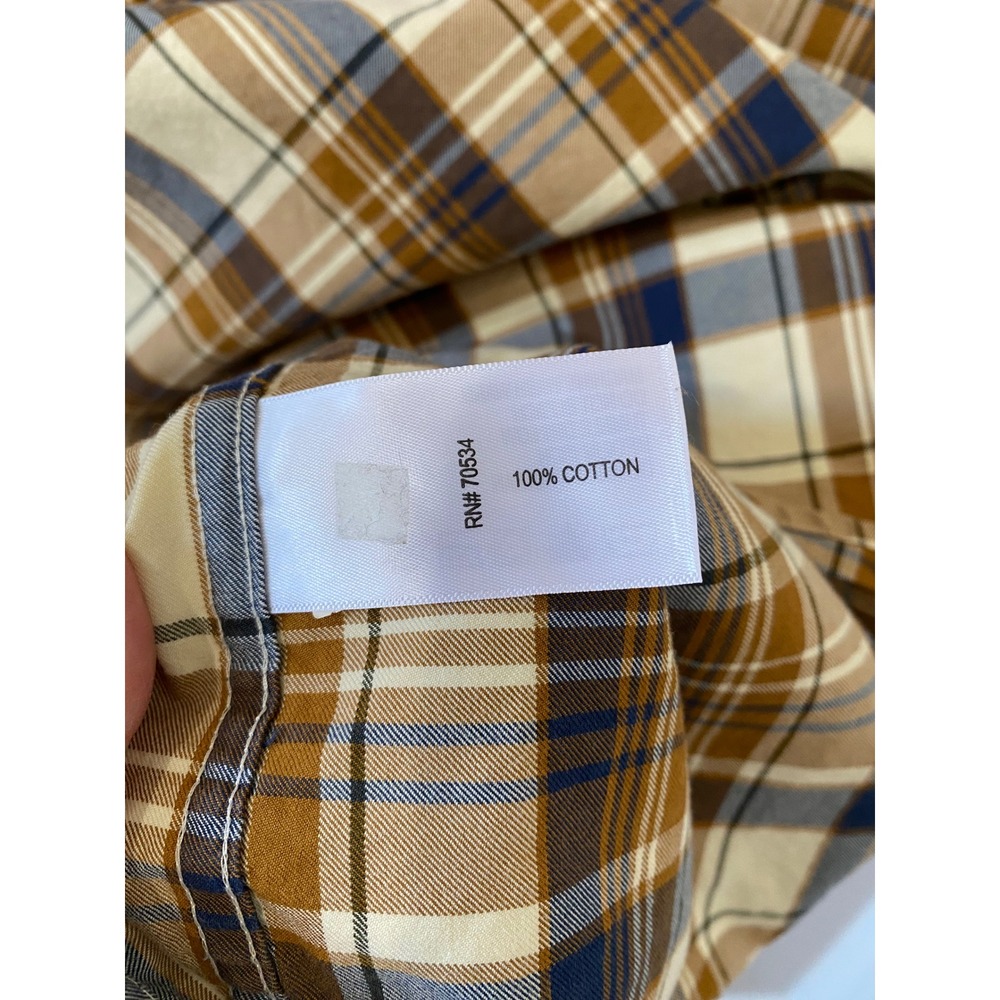 Orvis Signature Twill Button Up Mens Plaid Long Sleeve Classic Fit Shirt Size XL - Picture 5 of 5